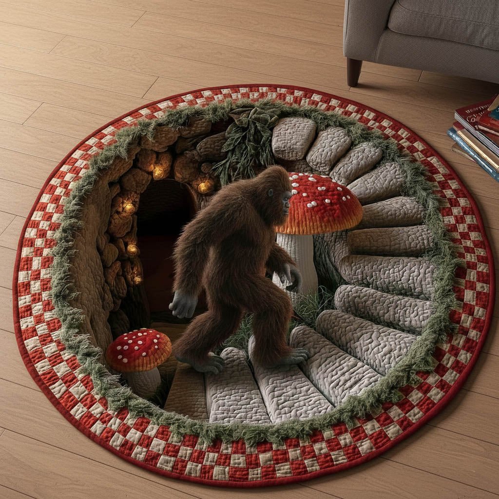 Bigfoot Round Mat Rug - Nature Design | Serene Home Decor