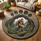Bigfoot Spirit Round Mat Rug