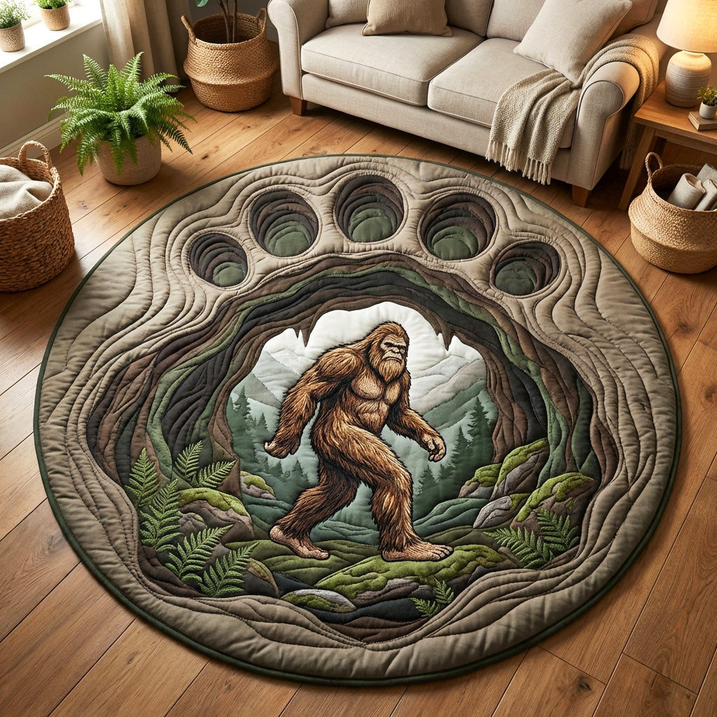Bigfoot Spirit Round Mat Rug