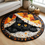 Blanket Cat Secret Round Mat Rug - washable non-slip printed rug