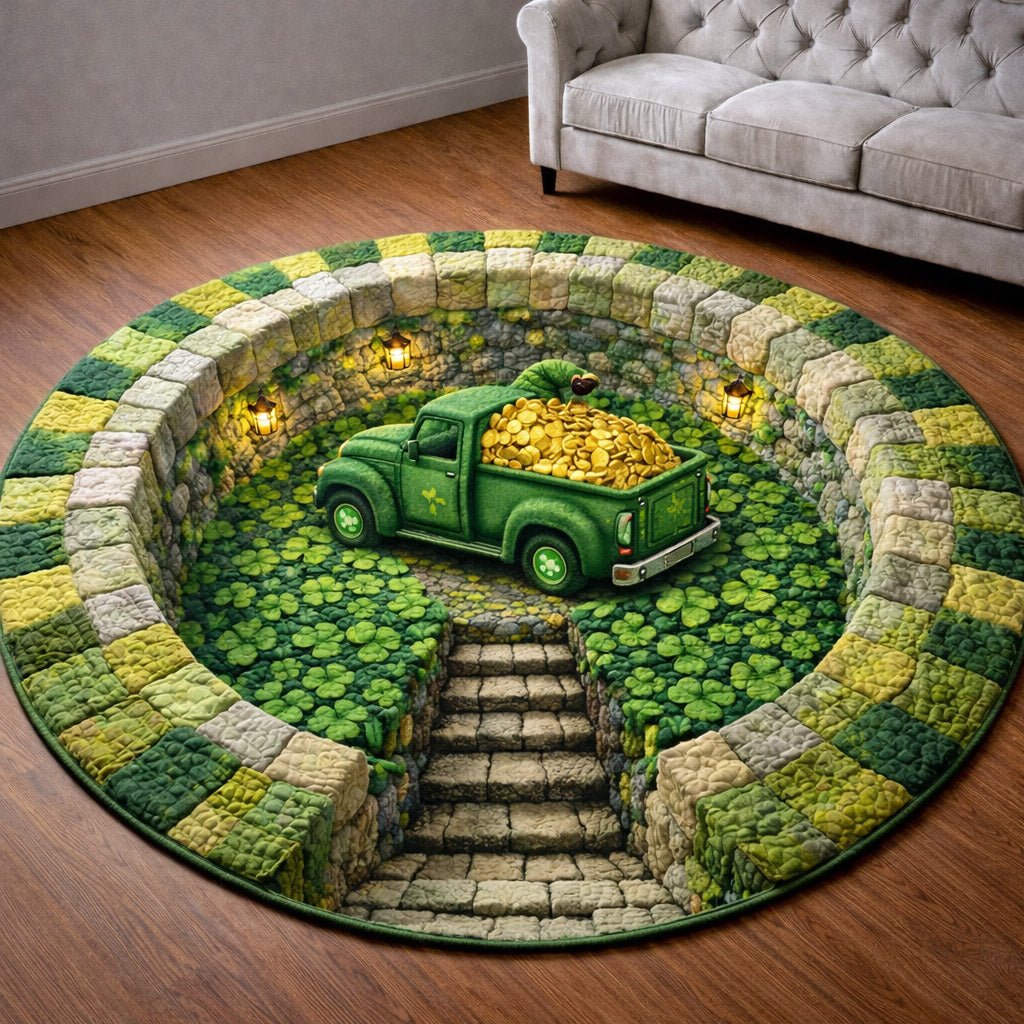 Blessed Greenery Round Mat Rug - Nature Design | Serene Home Decor