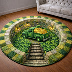 Blessed Greenery Round Mat Rug - Nature Design | Serene Home Decor