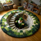 Blessed Home Round Mat Rug - washable non-slip printed rug