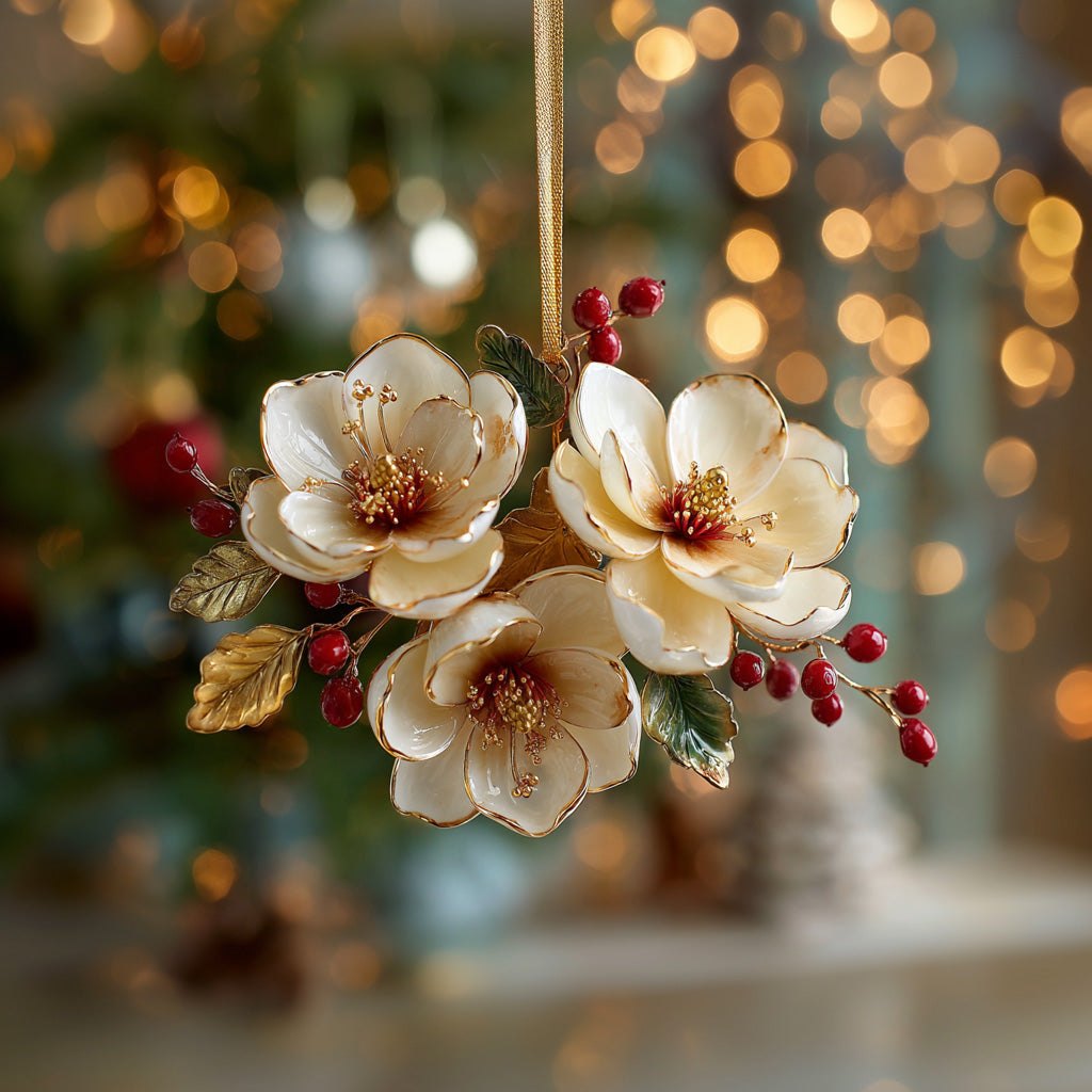 Bloom of Purity Christmas Ornament