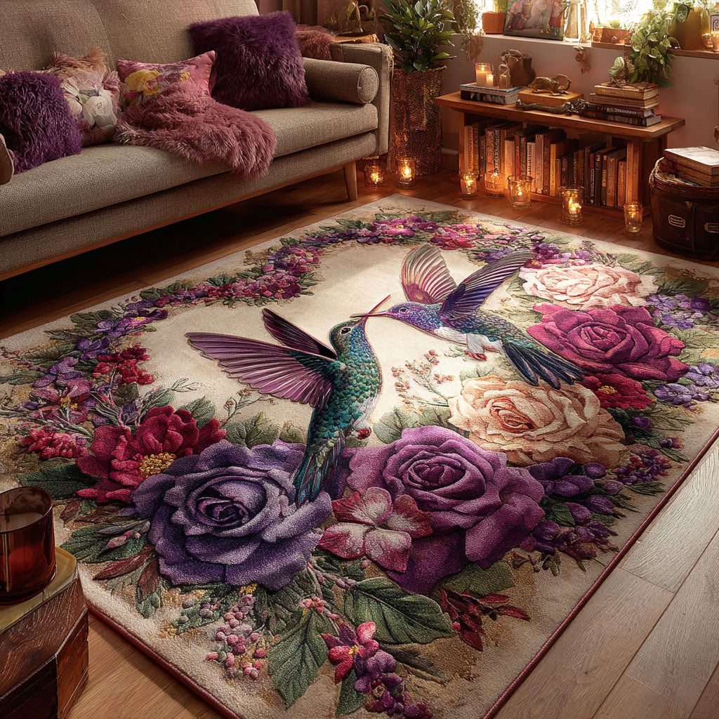 Bloom Hover area rug in a living room