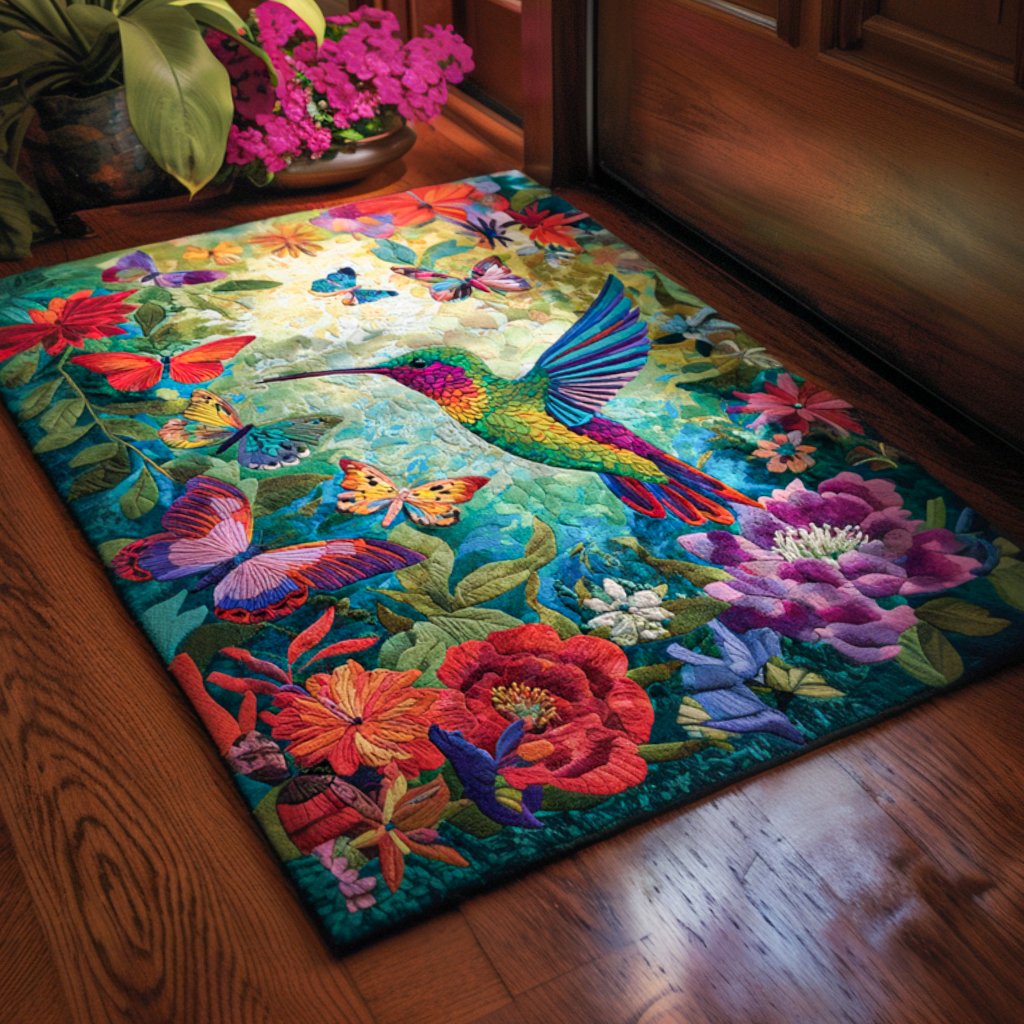 Bloom Hummingbird Doormat - Cute Animal Design | Printed Welcome Doormat