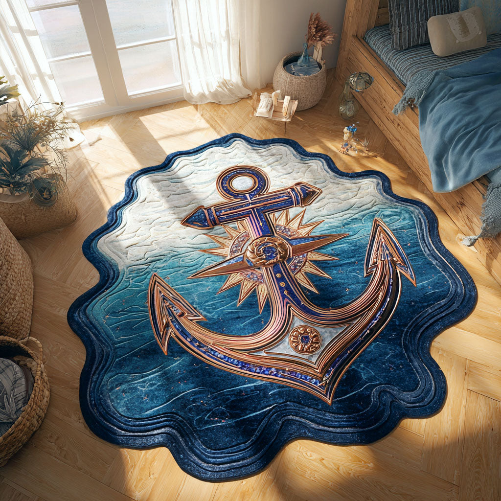 Bloom Lattice Custom Shape Area Rug - Nature Design | Die-Cut Non-Slip Rug - washable non-slip printed rug