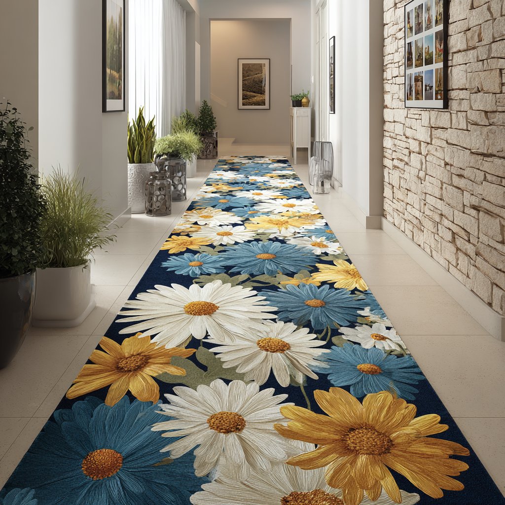 Bloom Walk Runner Carpet Runner Rug - Cute Pet Design | Animal Printed Runner Rug