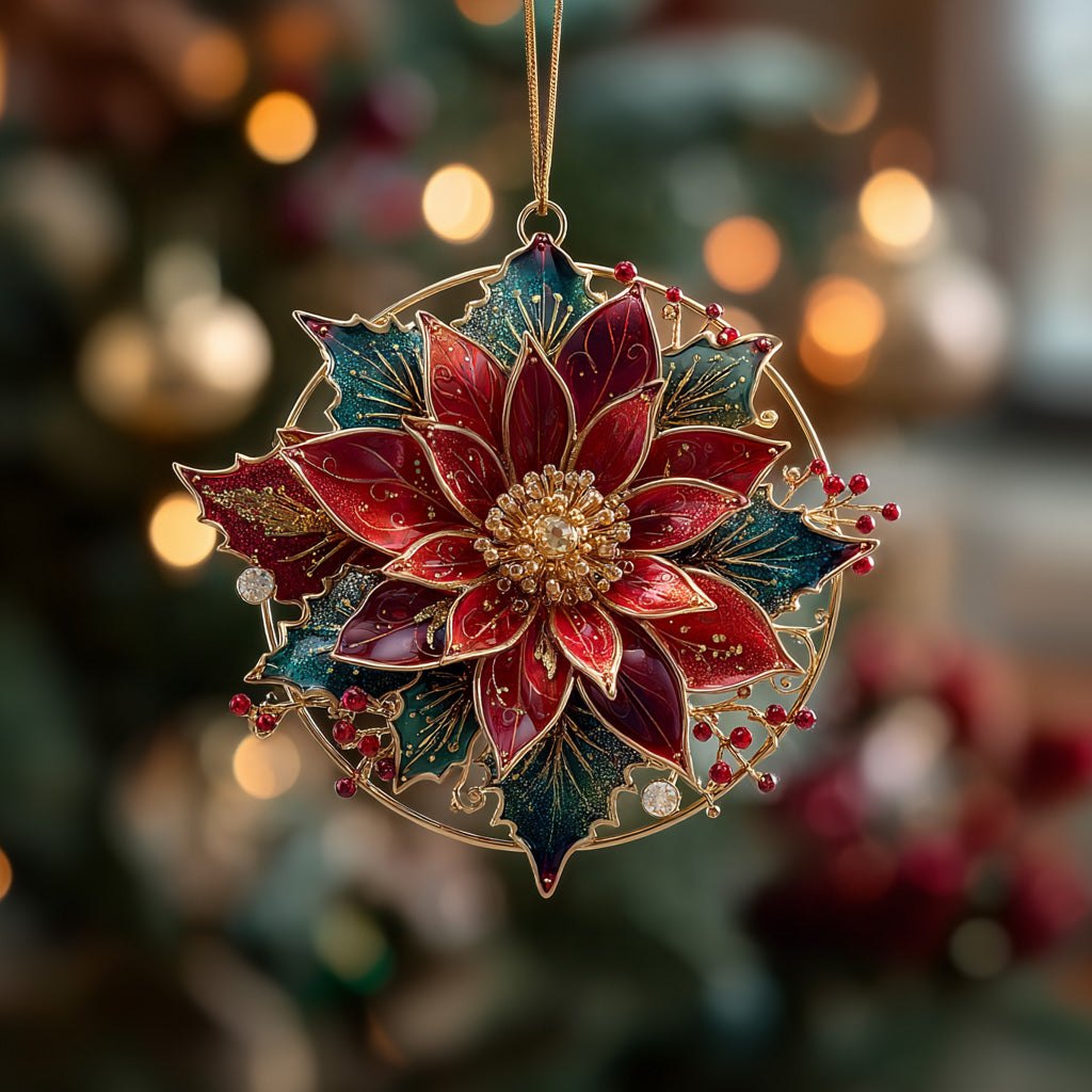 Blooming Red Christmas Ornament