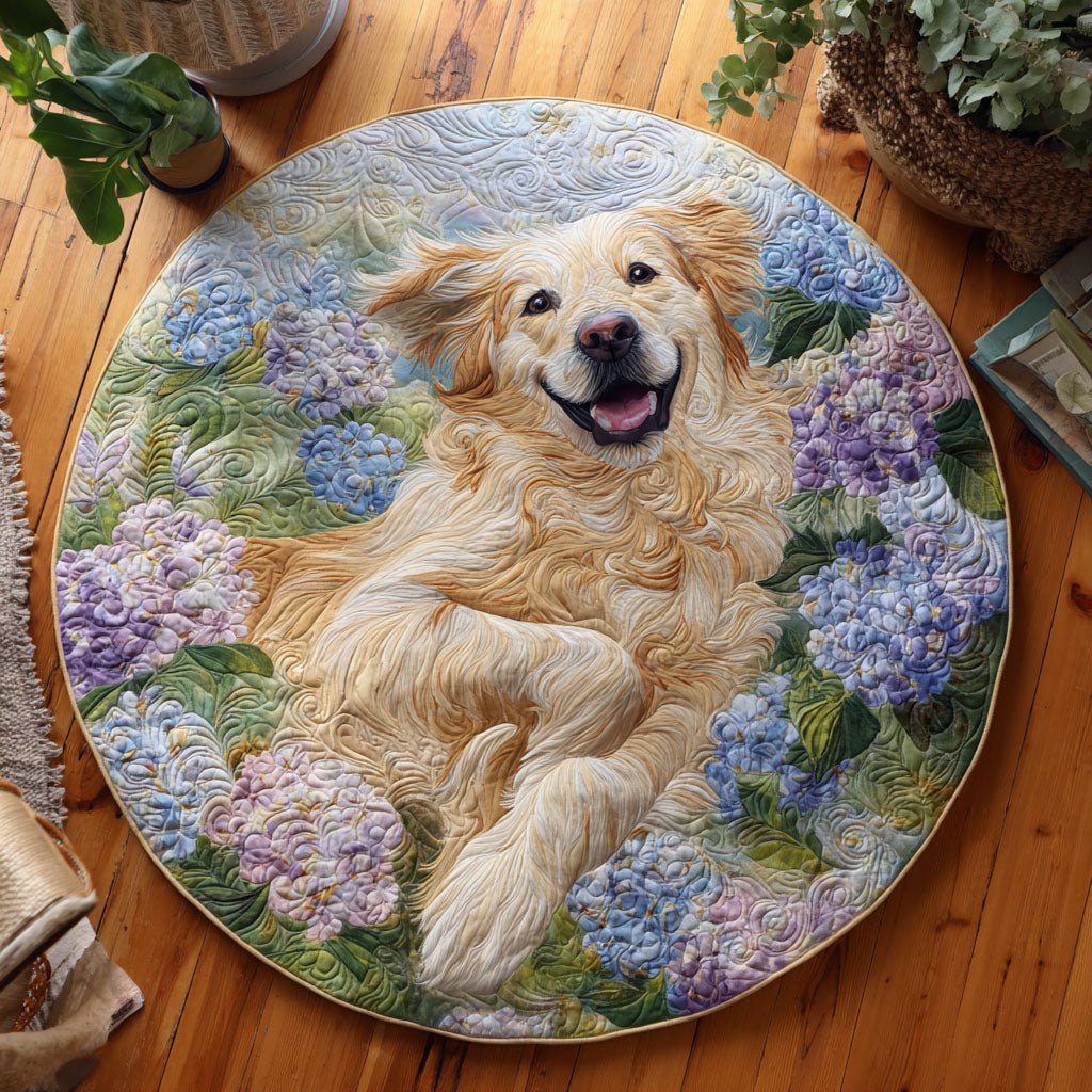 Blooming Charm Round Mat Rug - washable non-slip printed rug