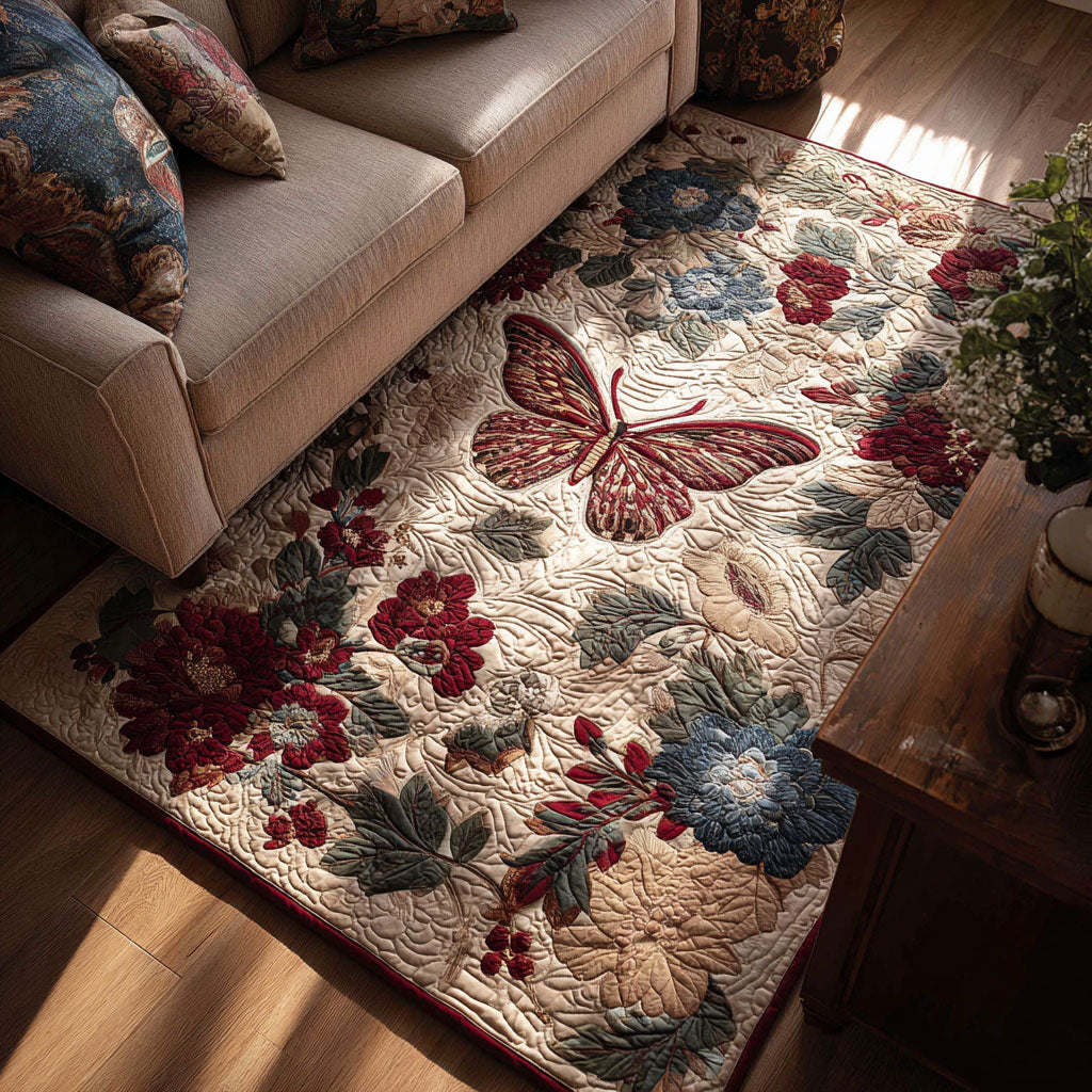 Blooming Daylight area rug in a living room