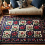Blooming Grace area rug in a living room