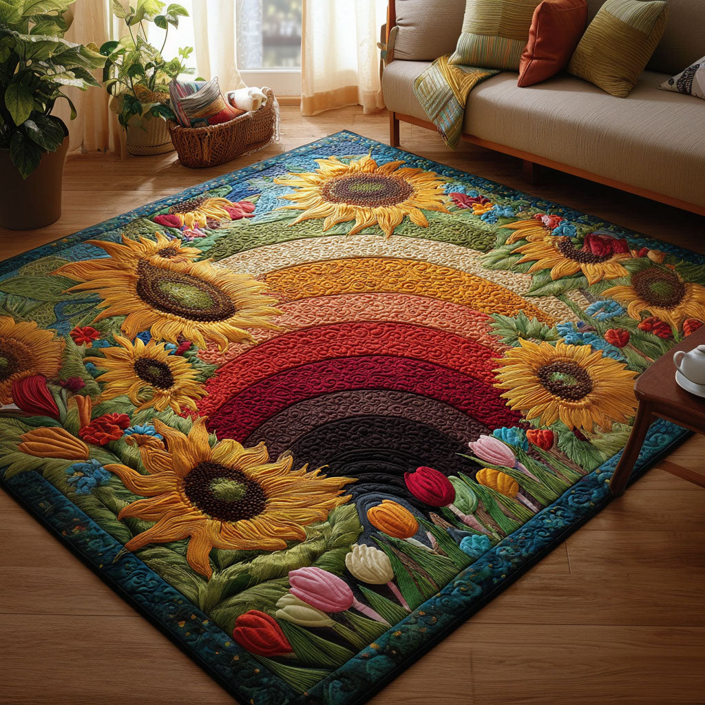 Blooming Sunfield Journey area rug in a living room
