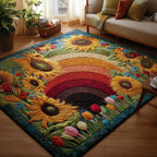 Blooming Sunfield Journey area rug in a living room