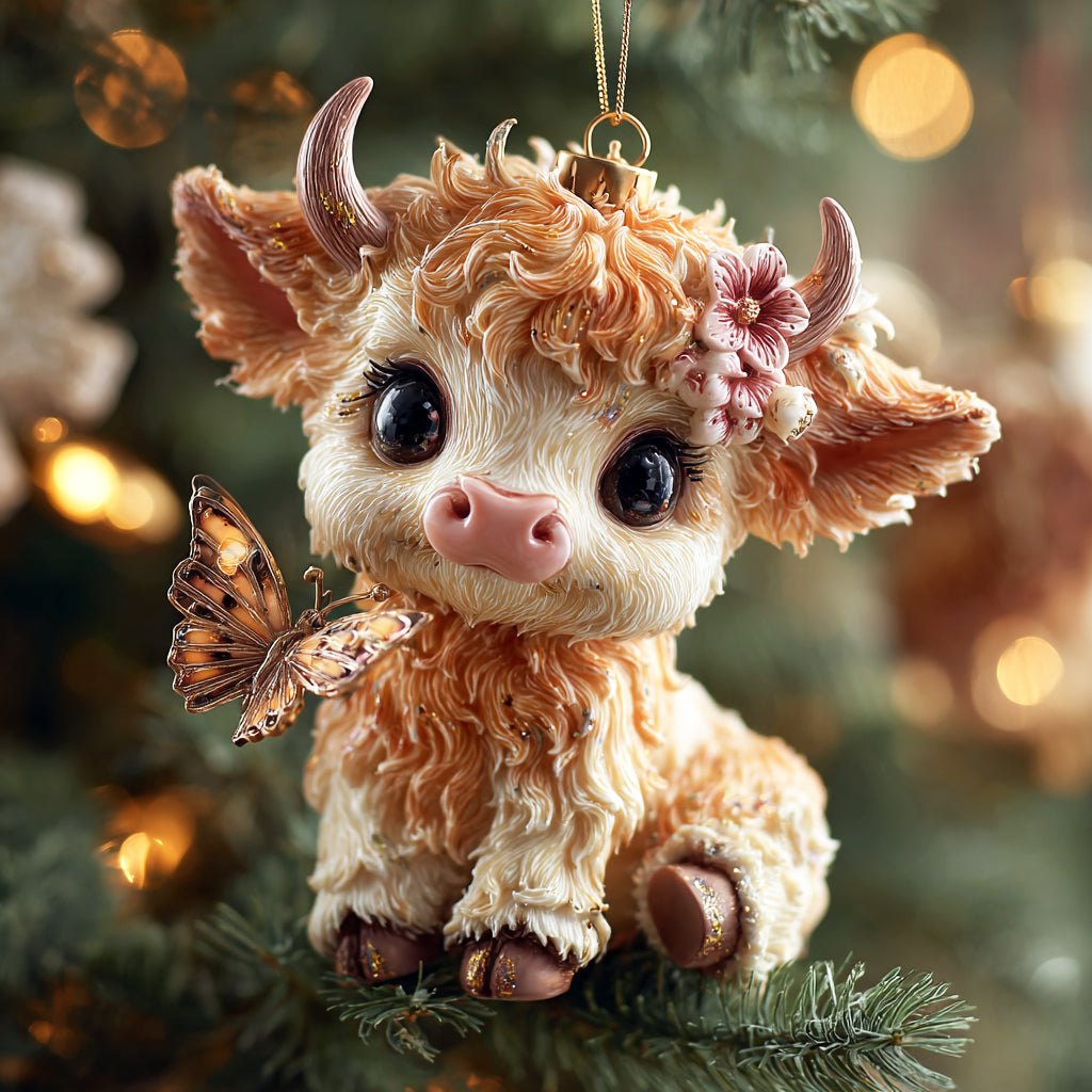Blossom Moo Christmas Ornament