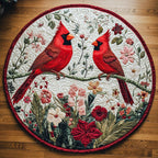 Blossom Cardinal Round Mat Rug - Nature Design | Serene Home Decor