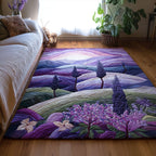Blossom Haze area rug in a living room