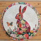 Blossom Hop Round Mat Rug - washable non-slip printed rug