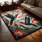 Blossom Hover area rug in a living room