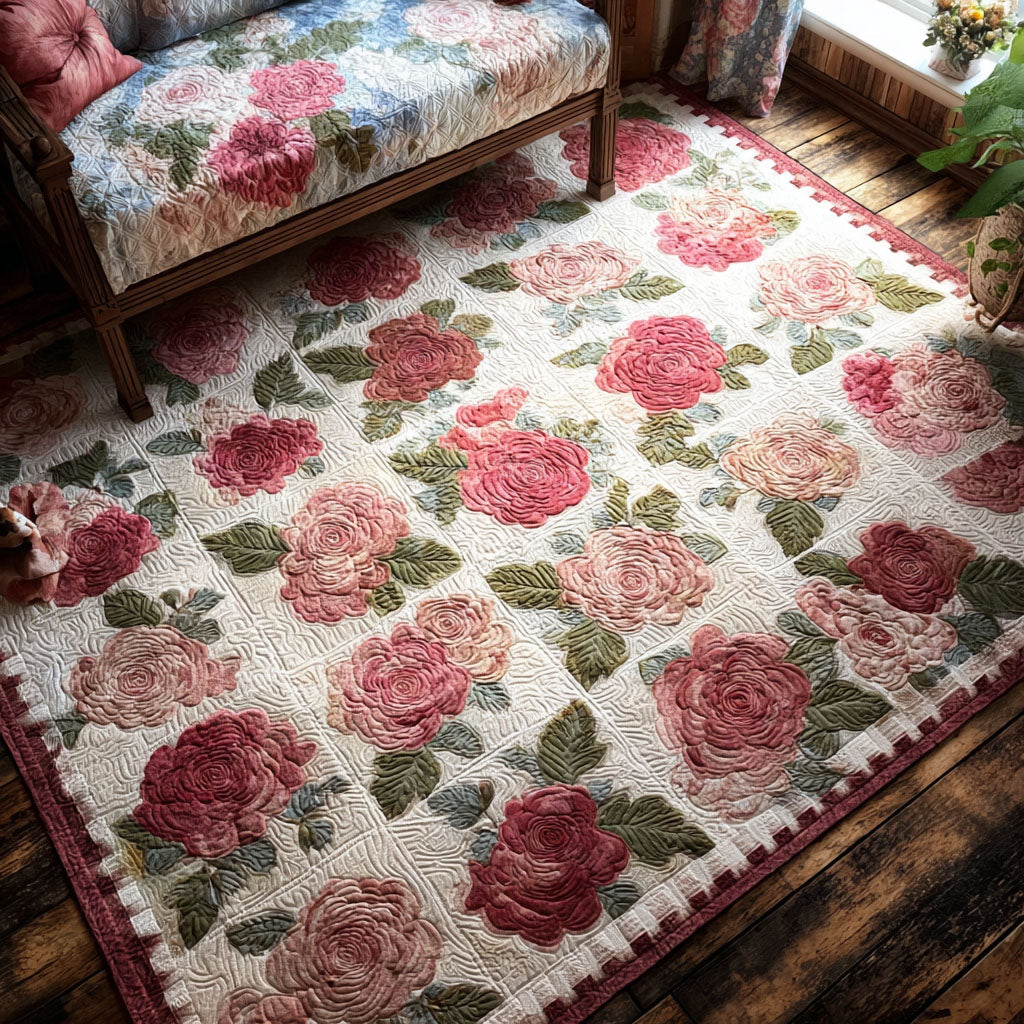 Blossom Reverie area rug in a living room