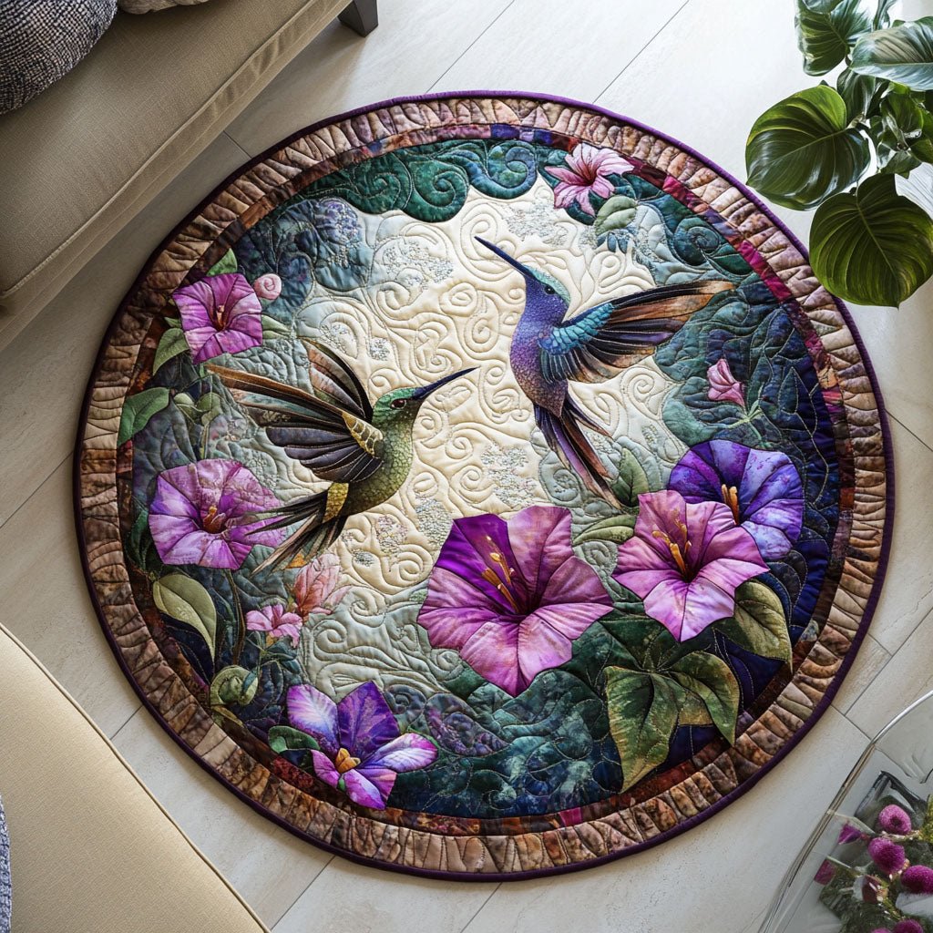 Blossom Sway Round Mat Rug - washable non-slip printed rug