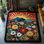 Blossom Valley area rug in a living room