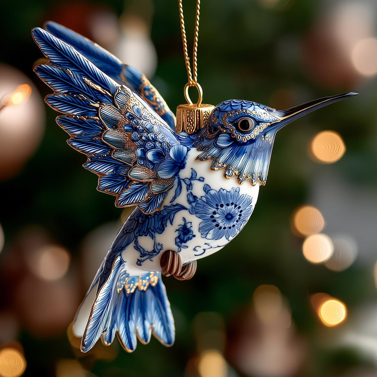 Blue Whisper Christmas Ornament