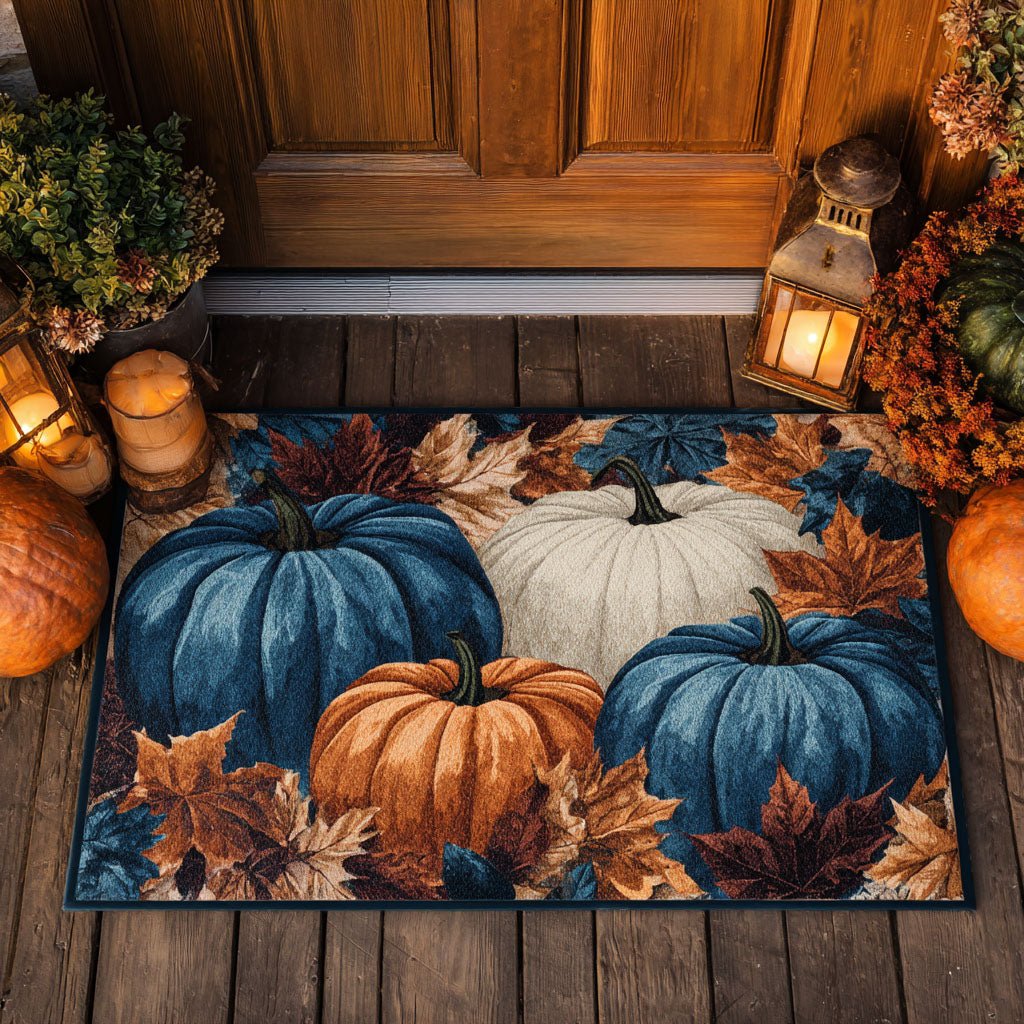 Blue Autumn Doormat - Nature Design | Printed Welcome Doormat