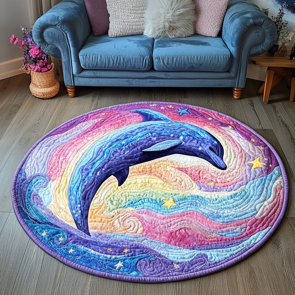 Blue Horizon Round Mat Rug NCU0DK6983