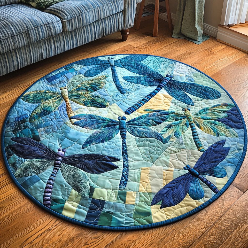 Blue Serenity Round Mat Rug - Nature Design | Serene Home Decor