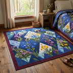 Bluebonnet Charm area rug in a living room