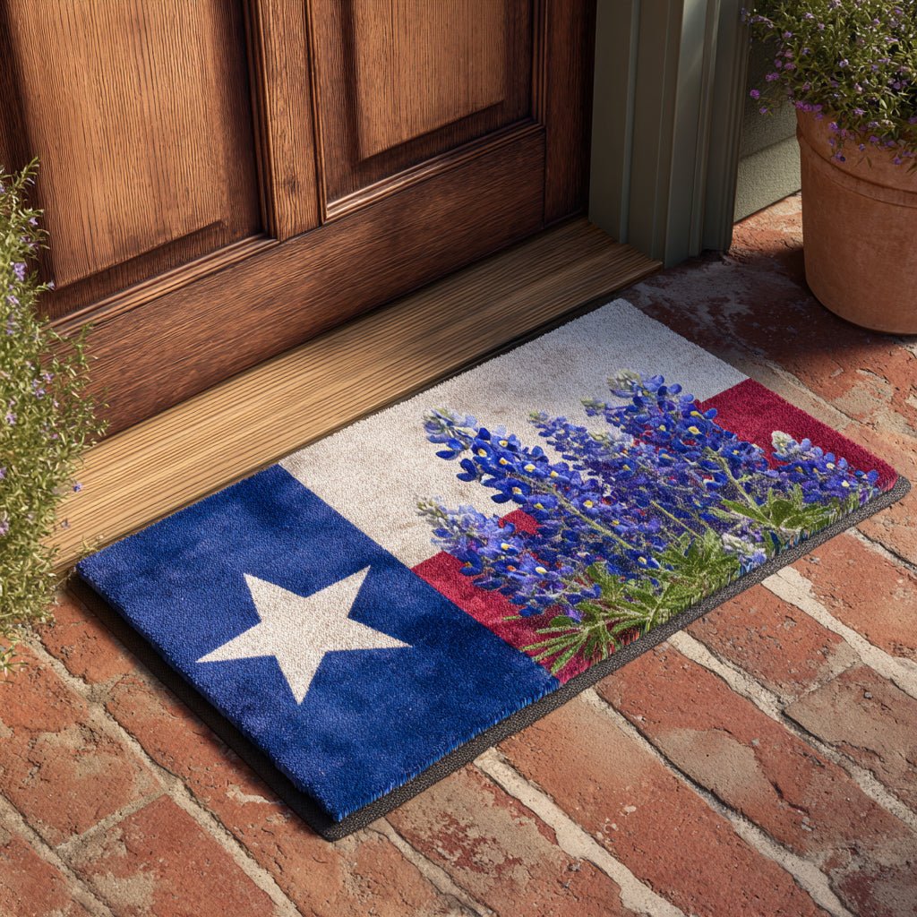 Bluebonnet Texas Farm Doormat - Patriotic Design | Printed Welcome Doormat