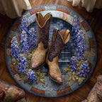 Bluebonnet Trail Round Mat Rug - Nature Design | Serene Home Decor