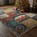Boho Whispers area rug in a living room