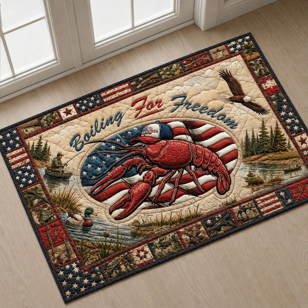 Boiling for Freedom Crawfish Doormat - Nature Design | Printed Welcome Doormat