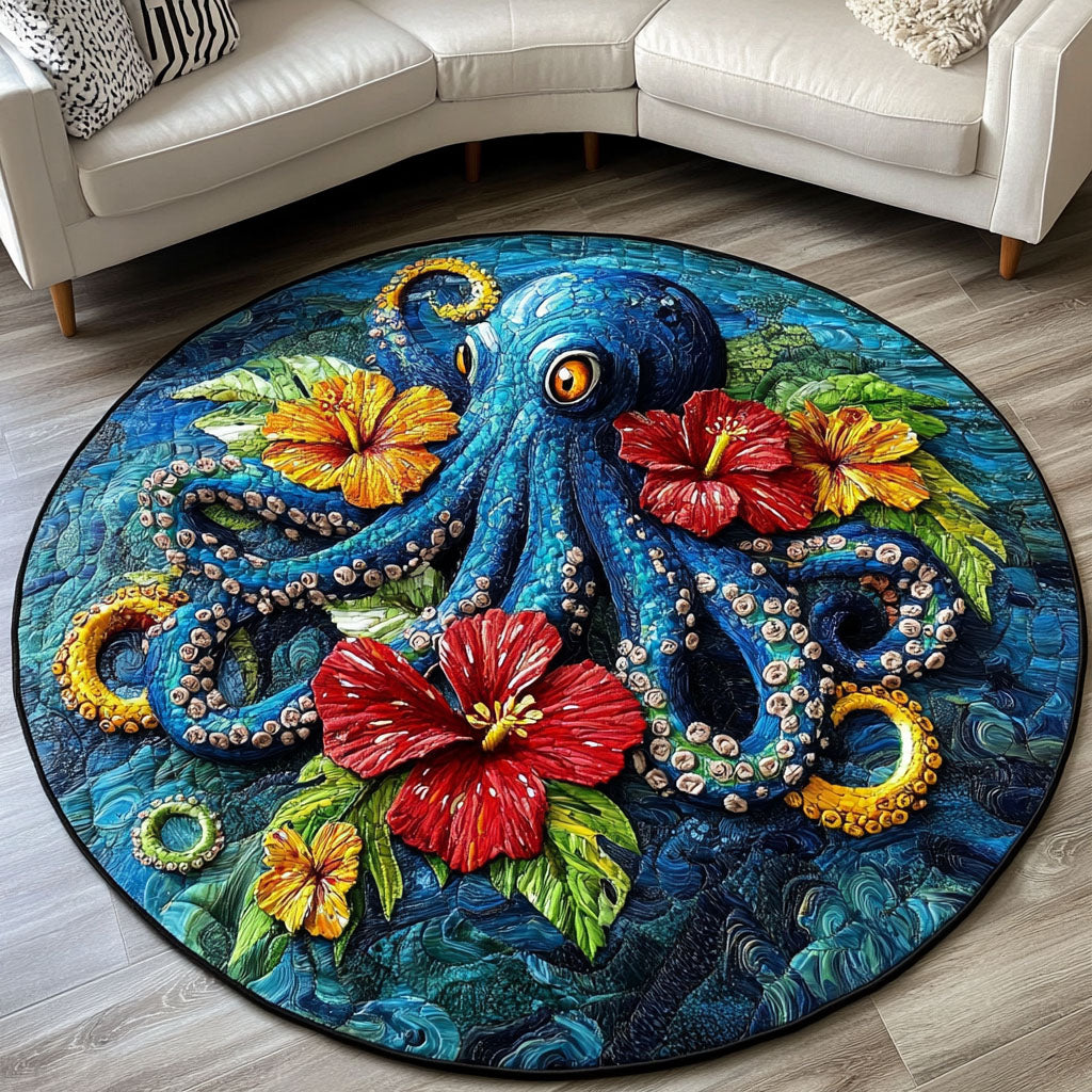 Bold Abyss Round Mat Rug