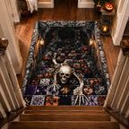 Bone Pit area rug in a living room