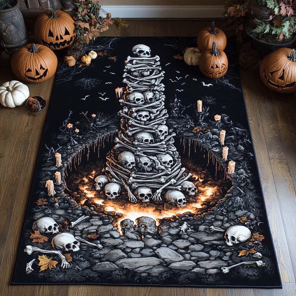 Bone Spire area rug in a living room