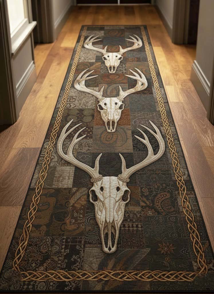 Bone Stag Runner Rug - Nature Design | Serene Runner Rug