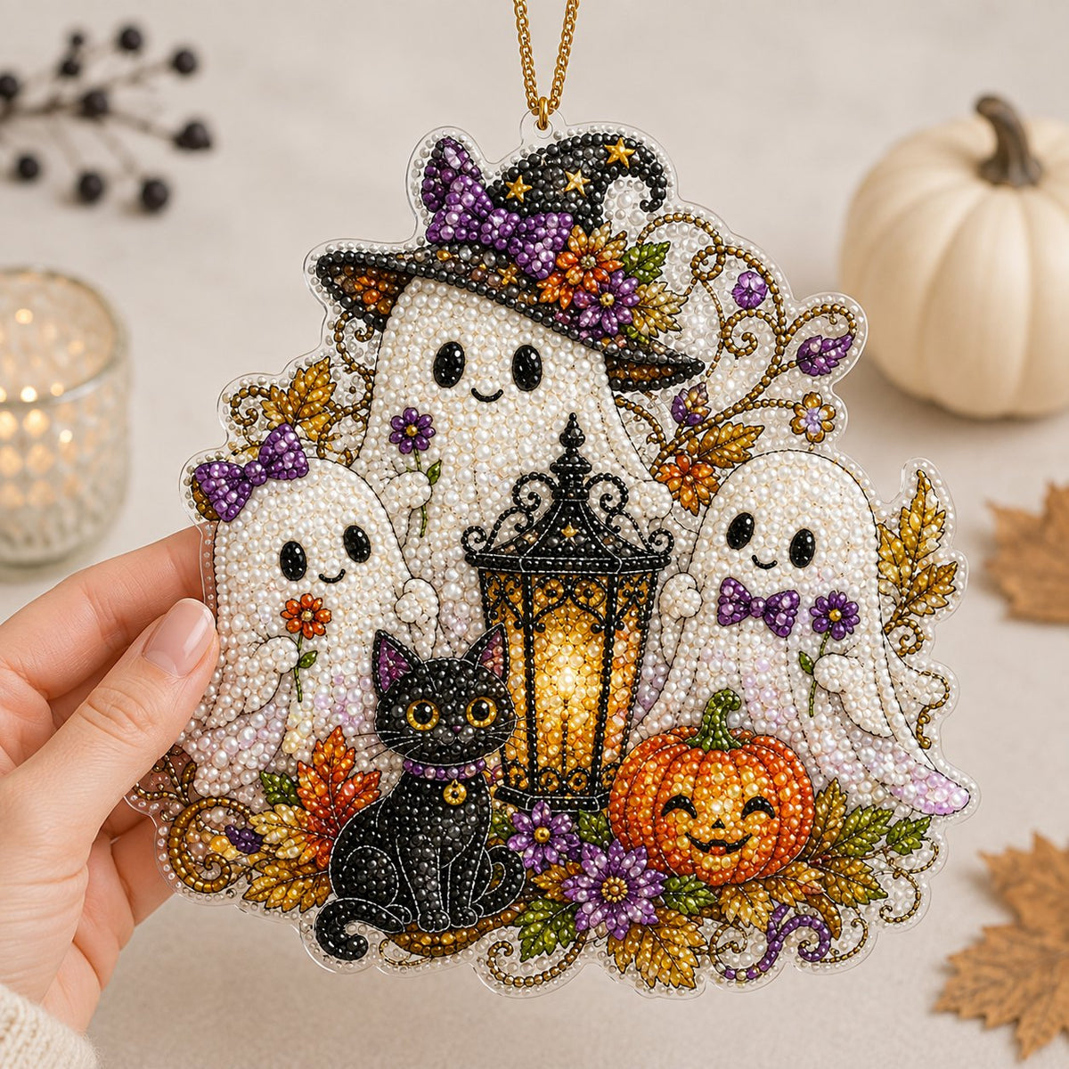 Boo Crew Under the Lantern Glow Christmas Ornament