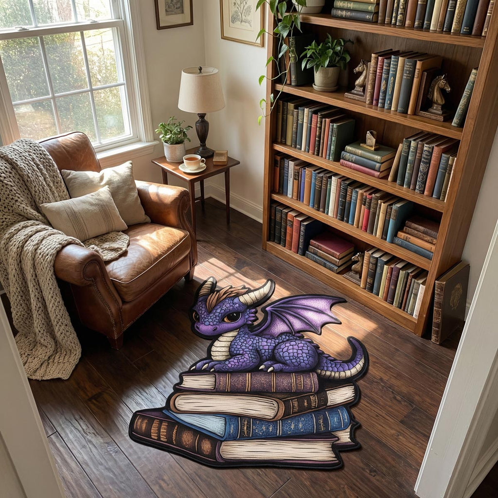 Book Guardian Custom Shape Area Rug - Nature Design | Die-Cut Non-Slip Rug - washable non-slip printed rug