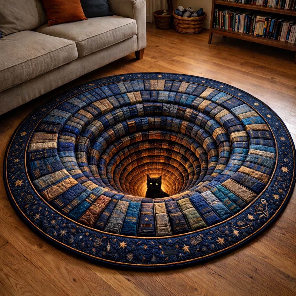 Book Haven Round Mat Rug - Nature Design | Serene Home Decor