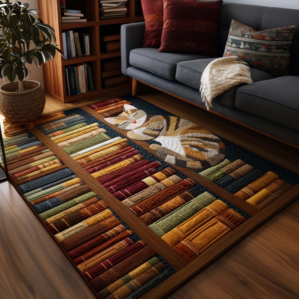 Book Nook area rug in a living room