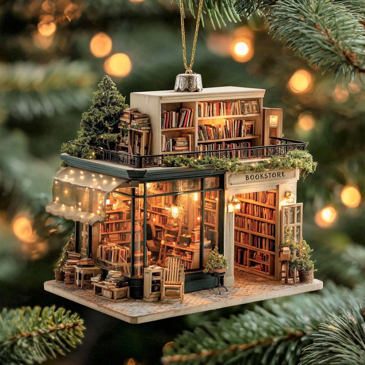 Booklight Haven Christmas Ornament