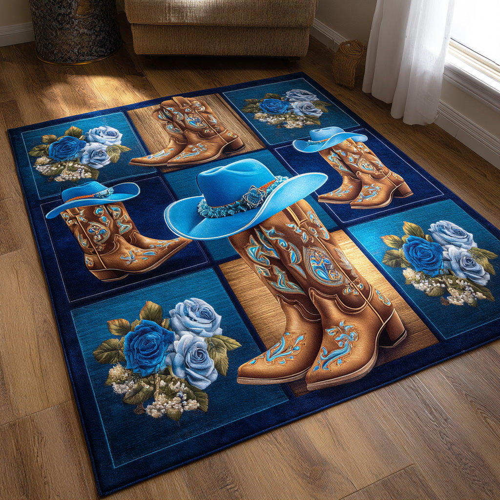 Boot Legacy area rug in a living room