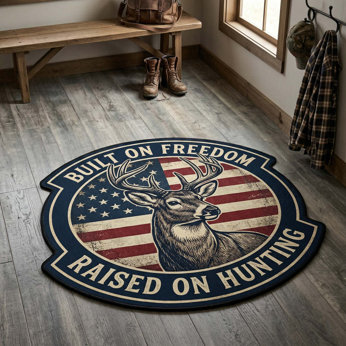 Boundless Liberty Custom Shape Area Rug - Nature Design | Die-Cut Non-Slip Rug - washable non-slip printed rug