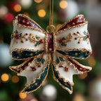 Bow of Festive Glow Christmas Ornament
