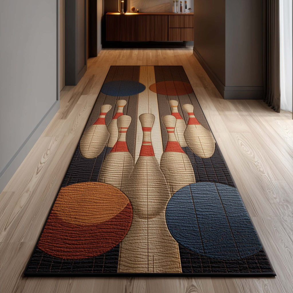 Bowling Time Runner Rug - Cute Pet Design | Animal Printed Runner Rug