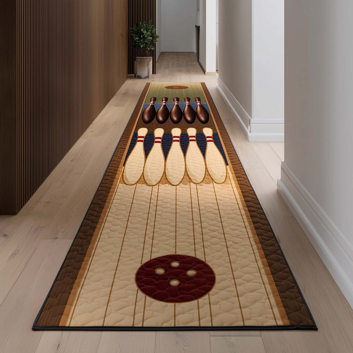 Bowling Time Runner Rug - Cute Pet Design | Animal Printed Runner Rug