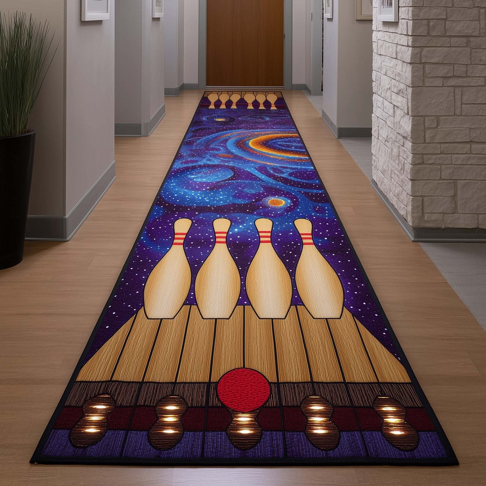 Bowling Time Runner Rug - Cute Pet Design | Animal Printed Runner Rug